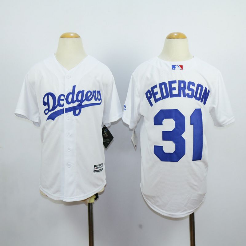 Youth Los Angeles Dodgers #31 Pederson White MLB Jerseys->youth mlb jersey->Youth Jersey